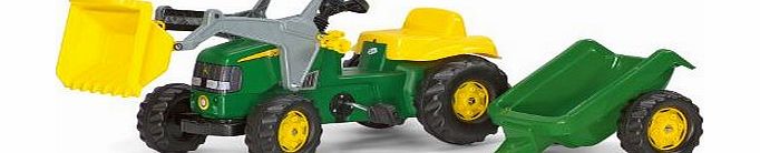 John Deere Tractor and Front Loader and Trailer