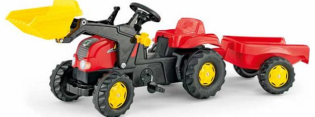 Rolly Kid Tractor with Trailer Red