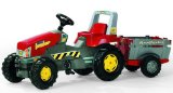 Rolly Toys Rolly Junior Pedal Tractor and Trailer - Red