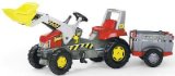 Rolly Junior Red Tractor With Front Loader and Trailer