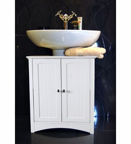 Roman at Home White Under Sink Bathroom Storage Cabinet