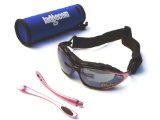 Ladgecom All-Weather Sports Sunglasses and Goggles with Strap - Mens and Ladies sun glasses for cycling, mountain biking and running which convert to goggles for winter and water sports such as skiing