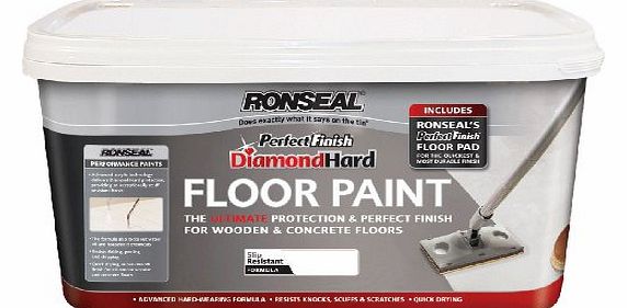 Ronseal DHPFFPW25 2.5L Diamond Hard Perfect Finish Floor Paint - White