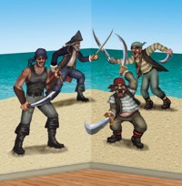 room Setter - Dueling Pirate and bandit Props