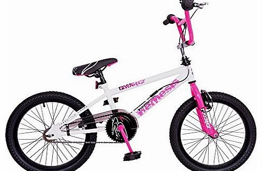 Rooster 2015 Rooster Nemesis Girls 18`` Bmx Bike Gyro Stunt Pegs White Neon Pink RS84