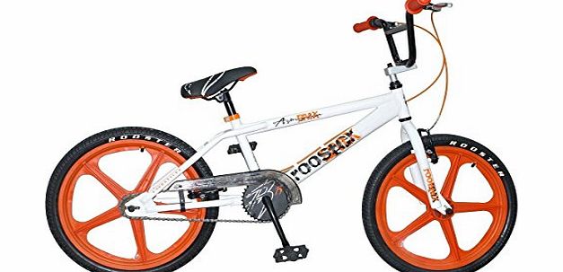 Rooster Armageddon BMX 20`` Wheel White with Orange Skyway Mag Wheels