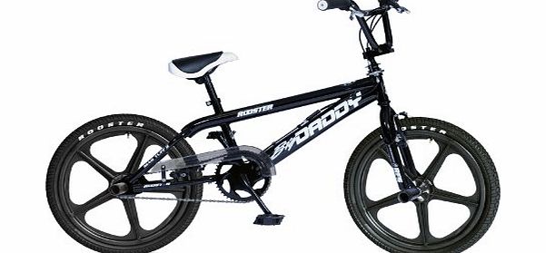 Rooster Big Daddy 20`` Wheel Black BMX Bike - Black Skyway Mag Wheels
