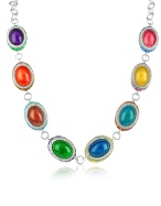 Rosato Temptation - Sterling Silver and Enamel Necklace