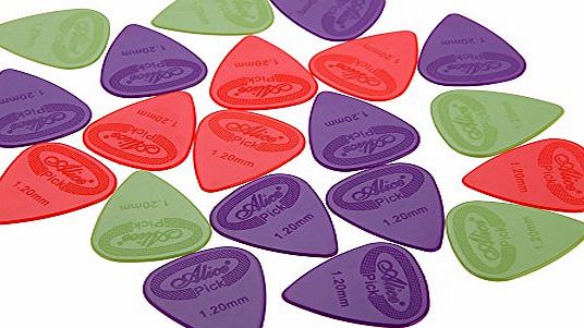 Rosba TM) Alice AP-G 20pcs 1.2mm High Quality Projecting Nylon Guitar Picks Plectrums Guitar Parts and Accessories
