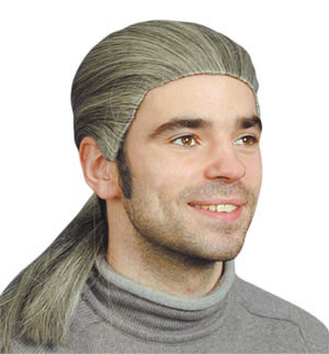 Ponytail wig, grey