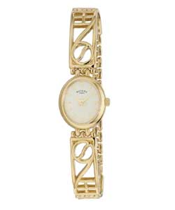 Rotary Ladies Gold Plated Rennie Mackintosh Style Watch