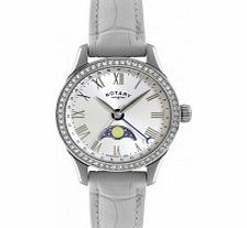 Rotary Ladies Silver White Watch