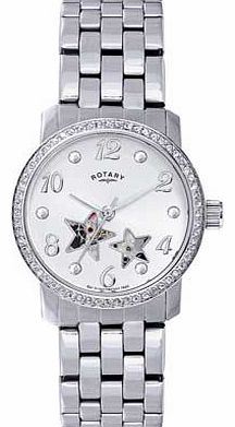 Ladies Stars Silver Bracelet Watch