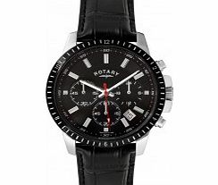Rotary Mens Black Chronograph Watch