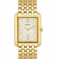 Rotary Mens Champagne Gold Watch
