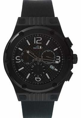 Rotary Mens Fusion Chronograph Rubber Watch