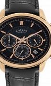 Rotary Mens Monaco Black Chronograph Watch