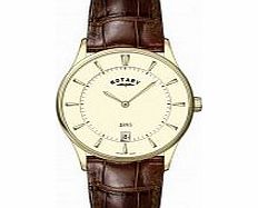 Rotary Mens Ultra Slim Champagne Brown Watch