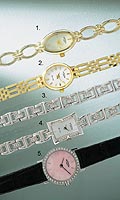 Womens 9ct. White Round Dial Bracelet Watch