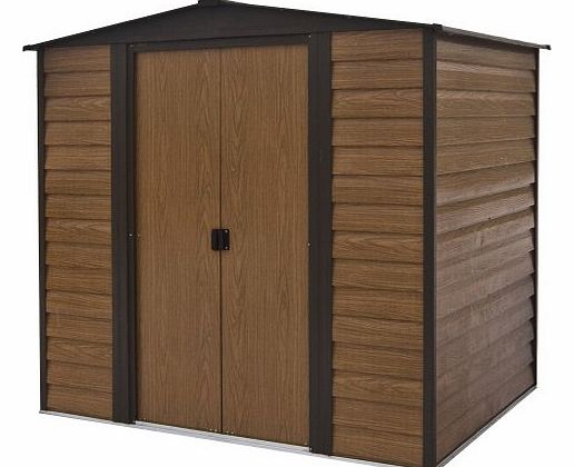 6x5 Woodvale Metal Shed - Coffee