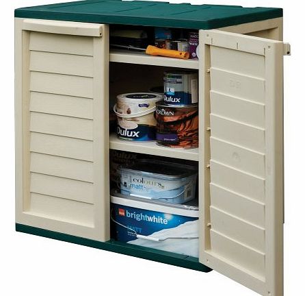 Plastic Utility Cabinet - Green and White