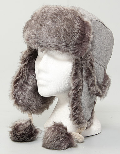 I Like Bird Trapper hat - Heather Grey