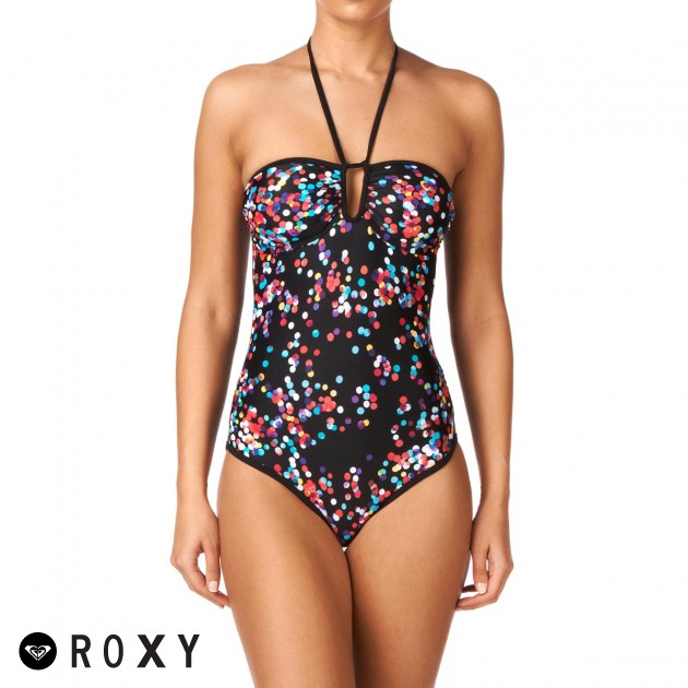Roxy Womens Roxy Blur Dots One Piece Swimsuit - Black