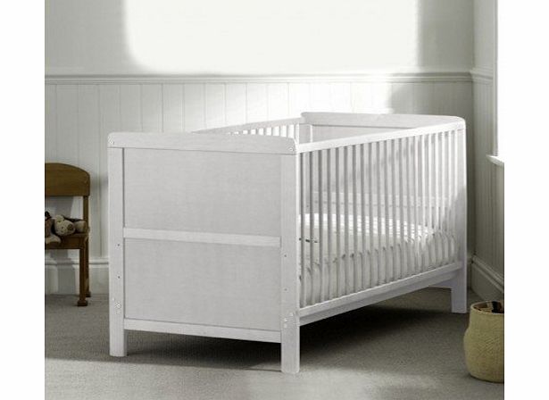 Royal Baby COT BED/JUNIOR BED LUXURY WHITE FINISH WITH FREE MATTRESS
