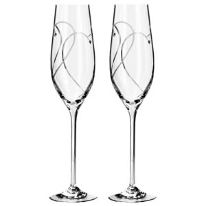 Doulton Two Hearts Entwined Toasting Flutes