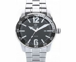Royal London Mens Silver and Black Sporty Watch
