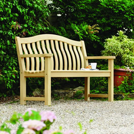 Royal Turnberry 5` Curved Back Bench 102 - Iroko