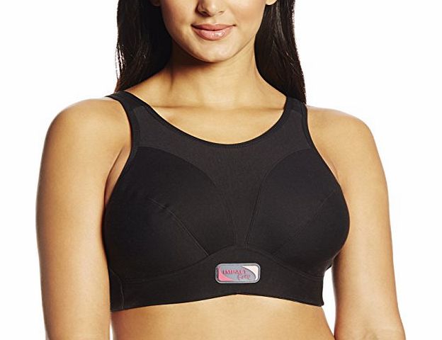 Royce Lingerie Impact Free Maximum Support Non Wired Sports Bra in Black or White (S826 (38J, Black