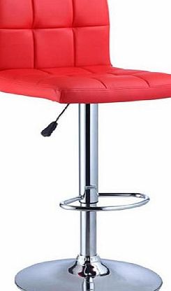 RTA Red Faux Leather Kitchen Breakfast Bar Stool - SW31   Free Delivery