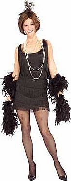 1920s Black Flapper Costume - Size 12-14