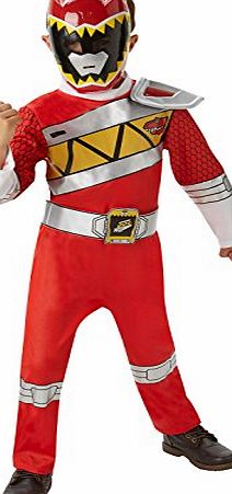 Rubies Official Power Rangers Dino Charge Deluxe Red Ranger, Children Costume - Small