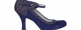 Ruby Shoo Rachel electric blue floral heels