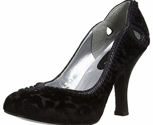 Womens Miley Court Shoes 08634 Black Velvet 5 UK, 38 EU
