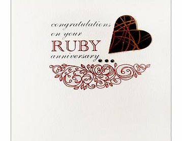RUBY Wedding Anniversary Card