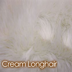 Cream Long Haired Faux Fur Cushion