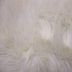rucomfy Cream Longhair Bratbag Medium faux fur bean bags