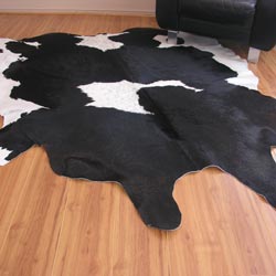 holstein black and white cow hide