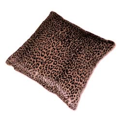 leopard patterned faux fur cushion
