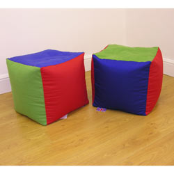 Pack of Two 45cm Multi Coloured cubes