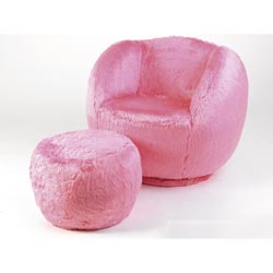 Pink Bon Bon Comfy Chair & Stool