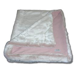 pink tip patterned faux fur throw