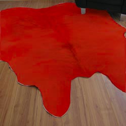 ruby red cow hide