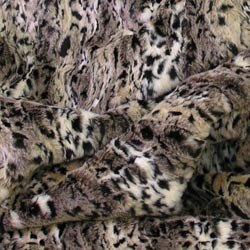 Snow Leopard patterned faux fur cushion