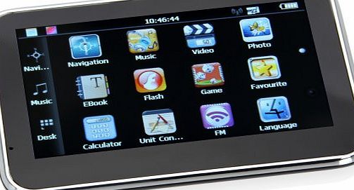 Rupse Portable 4.3 inch Touch Screen Car GPS System Sat Nav Satnav Navigation with Multimedia Player MP3 M