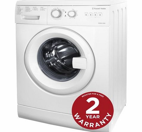 Russell Hobbs Freestanding RHWM61200W 6KG White Washing Machine - Free 2 Year Warranty*