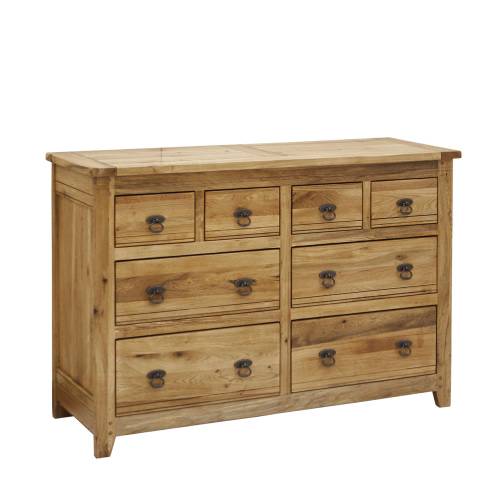 Rustic Oak Bedroom Range Rustic Oak Chest 8 Drawer